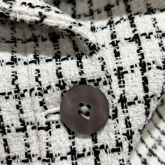 J. Crew Factory Tweed collared lady jacket Black and White NWT - Picture 9 of 13